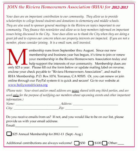 Your dues support your RHA