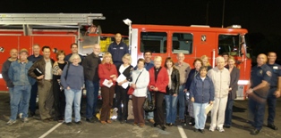 Fire fighters and friends