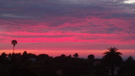 Sunset over the lower Riviera