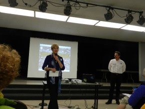 RHA President Judy Brunetti introduces Joe Galliani