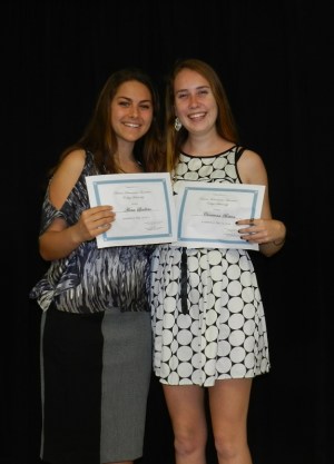 2014 scholarship winners Anna Spallino and Christina Bitten