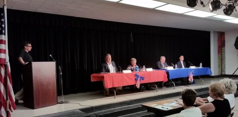 L to R: candidates Don Lee, Terry Ragins, G. Rick Marshall, Clint Andrew Paulson